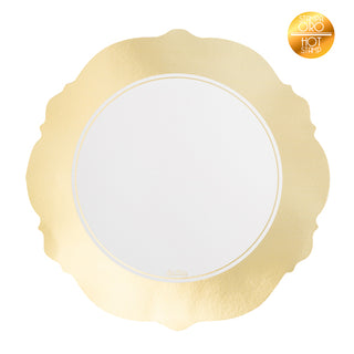 Liberty White Underplate with Gold Edge - 4 pieces