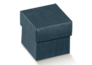 Scotton scatolina quadrata juta blu 5x5x5 10pz
