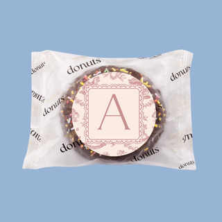 Donuts Incartate Personalizzati con iniziali (MINIMO 18PZ)