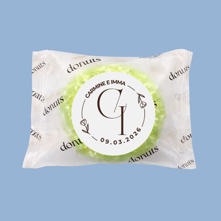 Donuts Incartate Personalizzati con iniziali (MINIMO 18PZ)