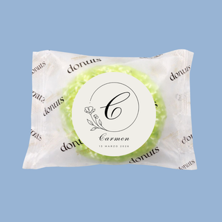 Donuts Incartate Personalizzati con iniziali (MINIMO 18PZ)