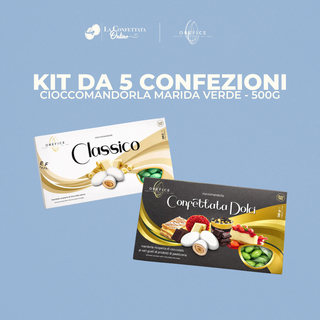 Kit Confettata Orefice Ciocomandorla Marida - 5 Confezioni Verde Promessa da 500g