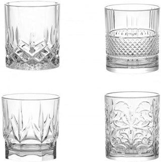 Brandani - set 4 bicchieri Spirits, cristallo trasparente