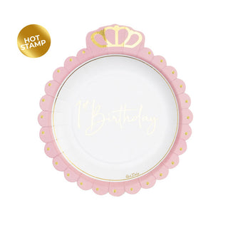 Corona First Birthday Girl Plates - 8 pieces