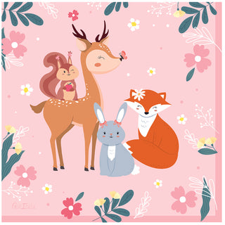 Forest Animal Napkins - 16 pieces