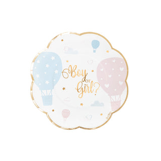 Boy or Girl Gender Reveal Plates - 8 pieces