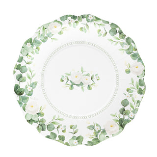 New Liberty Romantic Green Large Plates - 8 pieces