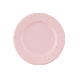 Medium Pink Geranium Round Plates - 8 pieces