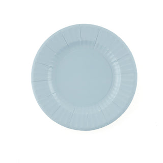 Medium Cornflower Blue Round Plates - 8 pieces