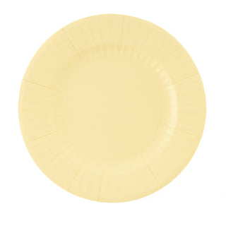 Large Vanilla Round Plates - 8 pieces