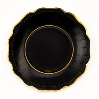 New Liberty Black and Gold Large Plates - 8 pieces