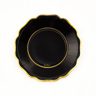 New Liberty Black and Gold Medium Plates - 8 pieces