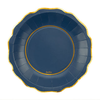 New Liberty Blue and Gold Large Plates - 8 pieces