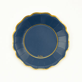 New Liberty Blue and Gold Medium Plates - 8 pieces