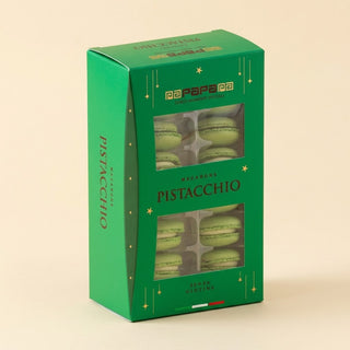 Pasticceria Papa - 12 Macarons Farciti con crema di Pistacchio Senza Glutine - 168g