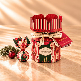 Cioccolato Maxtris - Christmas Boule Mezza Caramella Cioccolatini Assortiti - 70g