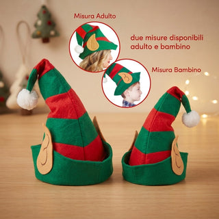 1pz Cappello Natalizio Dell'Elfo in due Versioni