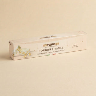 Cioccolato Papa - Torrone Friabile con Mandorle Pelate Intere da Filiera Italiana Senza Glutine - 150g