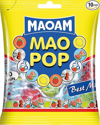 Haribo Moam Mao Pop Sucettes Assorties 10pcs