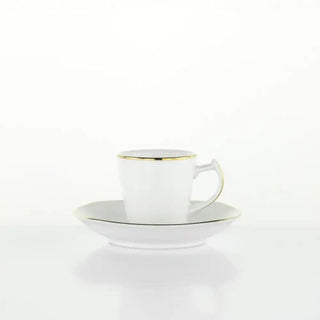 Weissestal Milano - Set 6 Tazzine Caffè con Piattini - Venus Gold Line