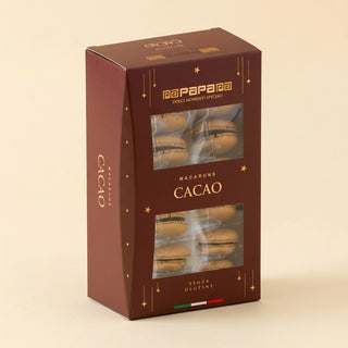 Pasticceria Papa - 12 Macarons Farciti con crema di Cacao Senza Glutine - 168g