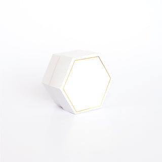 Spacco White-Gold Hexagonal Tasting Box 20 pcs 5x5.5x5.4
