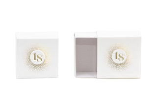 Spacco - Scatola Quadrata Bianca con numero 18 Oro - 6x6x3 (Confezione da 20pz)