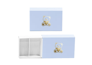 Spacco - Scatola Rettangolare Azzurra con Orsetto - 9,5x6,2x3 (Confezione da 20pz)