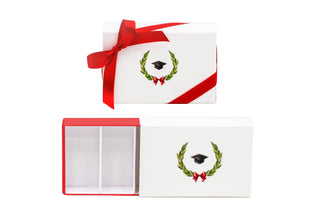 Spacco - Scatola Rettangolare Laurea con Coccarda Alloro e Cappello - 9,5x6,2x3 (Confezione da 20pz)