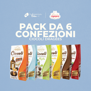 Crispo - Kit 6 Confezioni Ciocolì ripieni al liquore da 100g a tua scelta