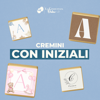 Cremino con iniziali 2.3x1.5cm (MINIMO 30PZ)