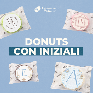 Donuts Incartate Personalizzati con iniziali (MINIMO 18PZ)