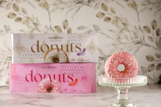 Pasticceria Maxtris - Donuts Rosa Gusto Fragola Senza Glutine Incartate Singolarmente - 6pz