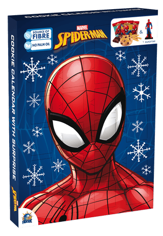 1pz Calendario Dell'Avvento SpiderMan Mouse con Biscotti e Sorpresa - 132g