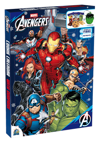1pz Calendario Dell'Avvento Avengers con Biscotti e Sorpresa - 132g