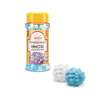 Crispo - Mimose Di Zucchero Celesti & Bianche in Barattolino - 60g