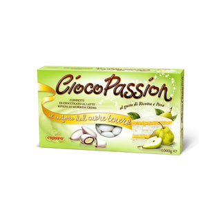 Crispo CiocoPassion - Confetti di Cioccolato al latte ripieni di crema Ricotta e Pera - 1Kg