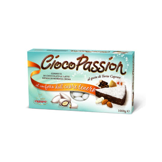 Crispo CiocoPassion - Confetti al Cioccolato a latte ripieni di crema Torta Caprese Bianchi - 1Kg