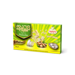 Crispo Snob - Confetti alla Mandorla Ricoperto di Cioccolato bianco al gusto Pistacchio - 500g