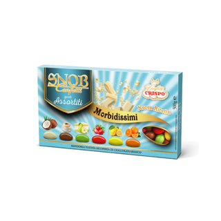Crispo Snob - Confetti alla Mandorla Ricoperto di Cioccolato bianco Gusti Assortiti Colorati - 500g