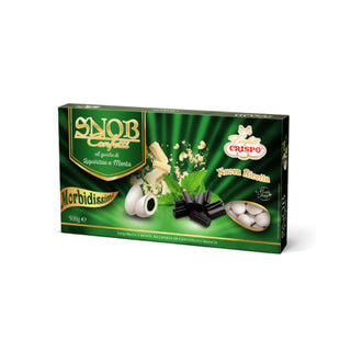 Crispo Snob - Confetti alla Mandorla Ricoperto di Cioccolato bianco Gusto Liquirizia e Menta - 500g