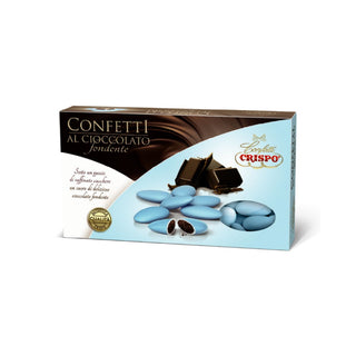 Crispo - Confetti al Cioccolato Fondente Celesti Economici - 1Kg