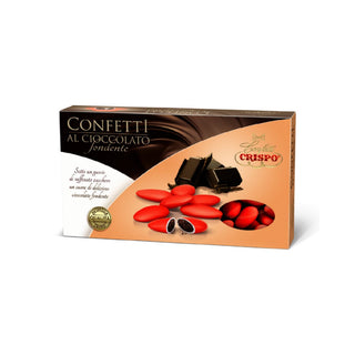 Crispo - Confetti al Cioccolato Fondente Rossi Economici - 1Kg