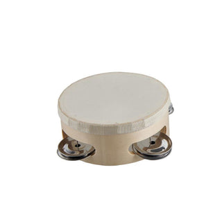 Tamburella bianca in legno 10cm