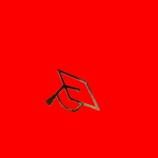 20 Tovaglioli Stampa Oro con "Cappello Laurea Moderno Minimal" 2 Veli 25x25