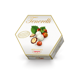 Confetti Crispo Lieto Evento - Tenerelli Nocciola al Cioccolato incartati Bianchi - 500g