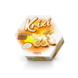 Confetti Crispo Lieto Evento - Krixi Cereale Cioccolato Bianco incartati Bianchi - 400g