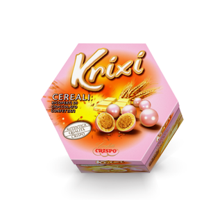 Confetti Crispo Lieto Evento - Krixi Cereale Cioccolato Bianco incartati Rosa - 400g