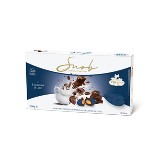Crispo Snob - Confetti alla Mandorla Ricoperto di Cioccolato al Latte, Blu - 500g