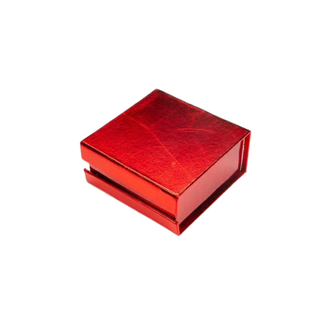 Baratti - Scatola Quadrata Raso Rossa - 10x10x4